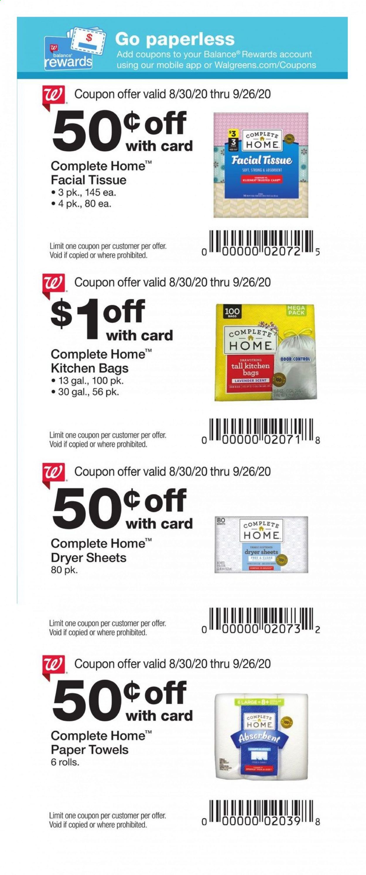 Walgreens Weekly Ad August 30 to September 26