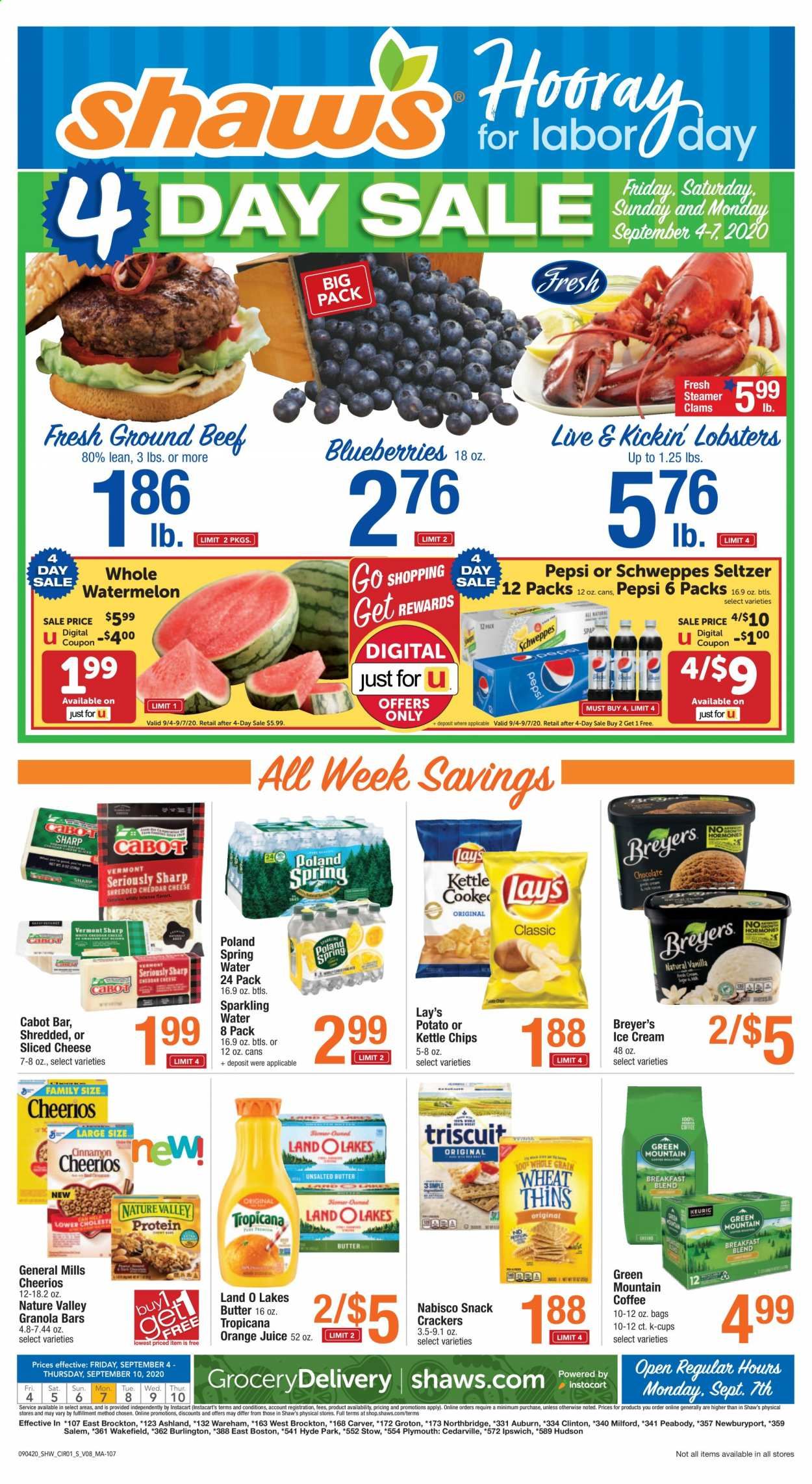 Shaw’s Weekly Ad September 4 to September 10