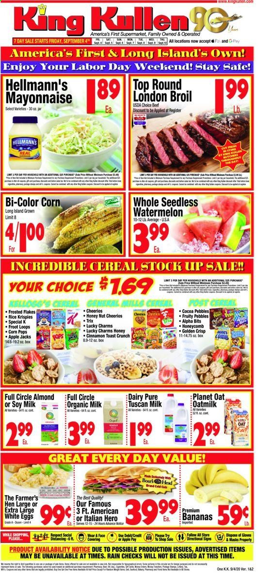 King Kullen Weekly Ad September 4 to September 10