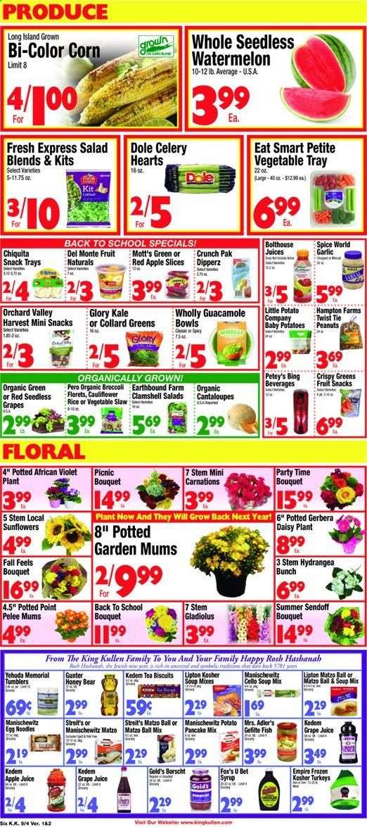 King Kullen Weekly Ad September 4 to September 10