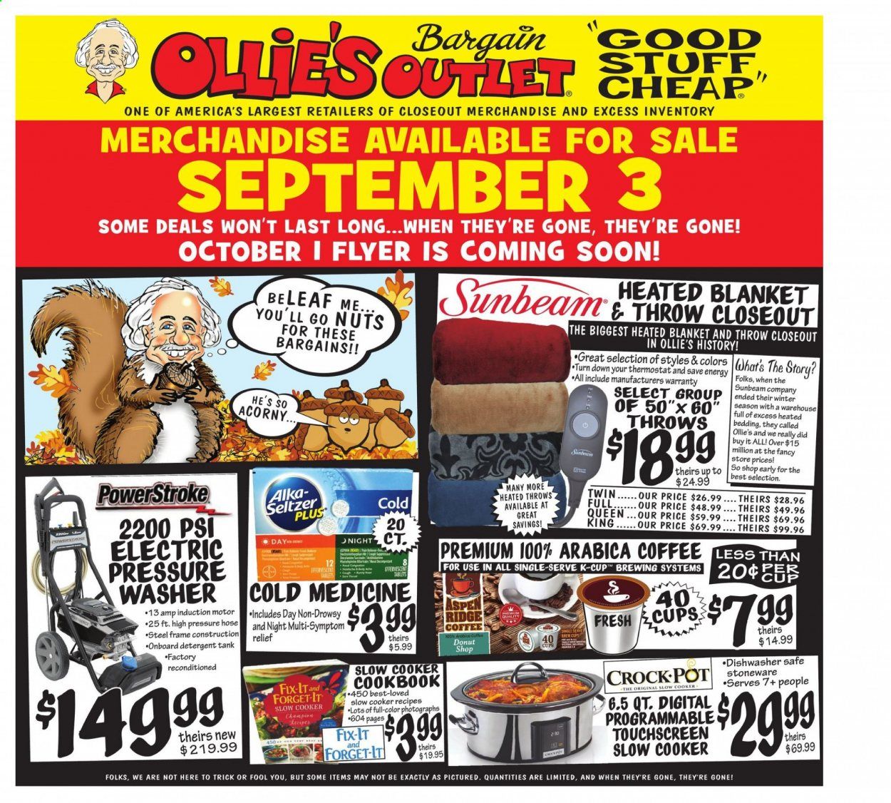 Ollie's Bargain Outlet Weekly Ad September 3 to September 9