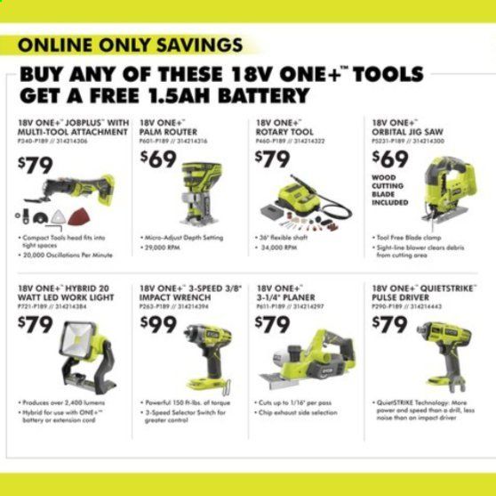 The Home Depot Weekly Ad September 1 to November 1