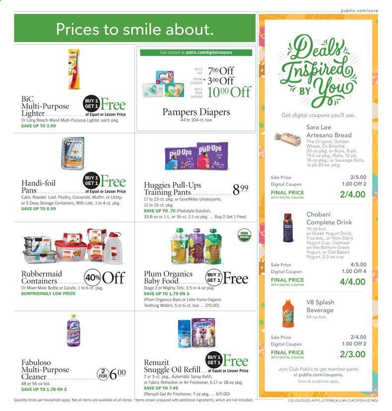 Publix Weekly Ad September 3 to September 9