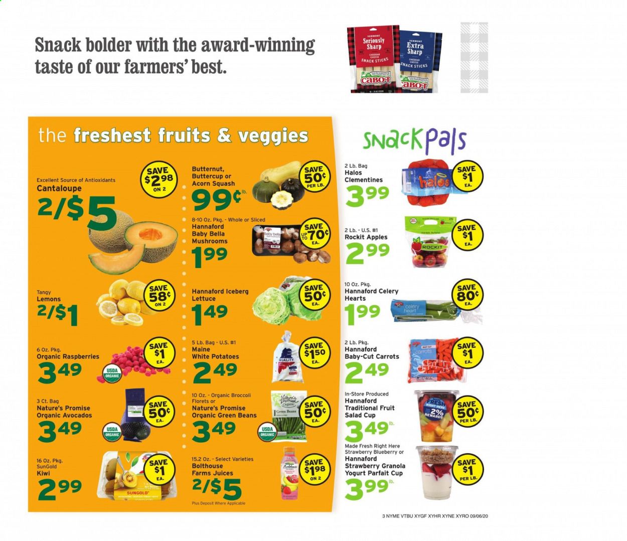 Hannaford (VT) Weekly Ad September 6 to September 12