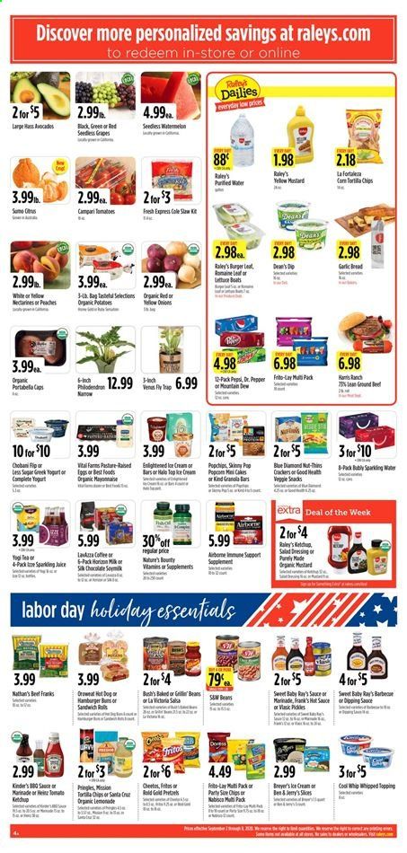 Raley's Weekly Ad September 2 to September 8