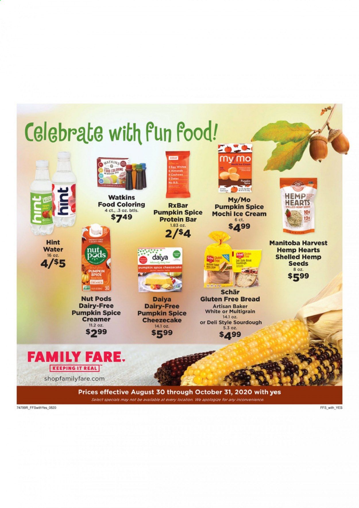 Family Fare Weekly Ad August 30 to October 31