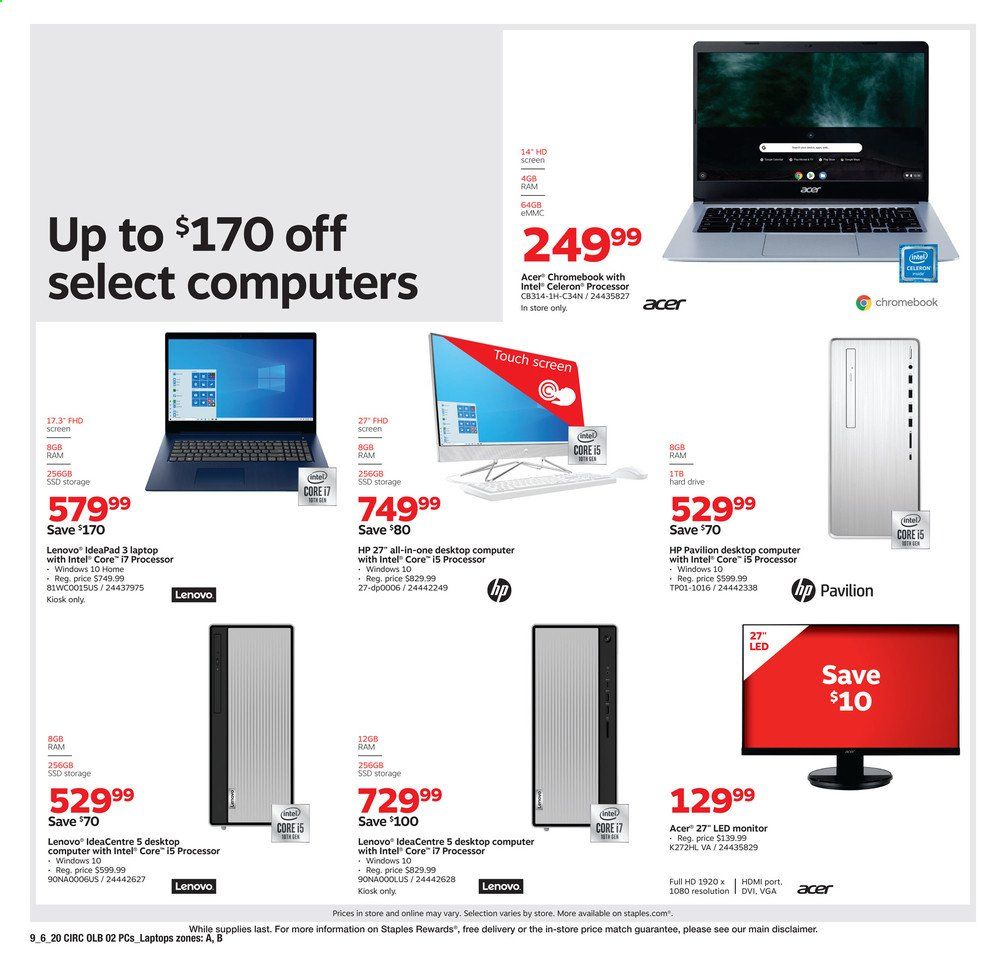 Staples Weekly Ad September 6 to September 12