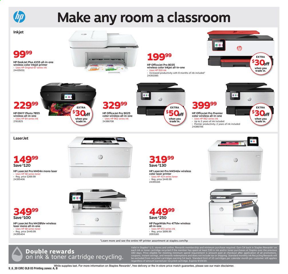 Staples Weekly Ad September 6 to September 12