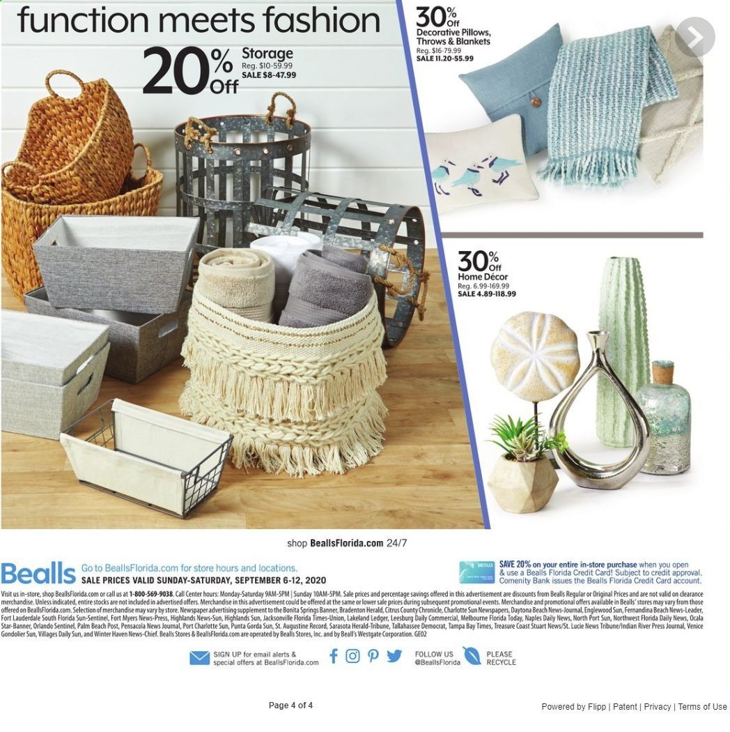 Bealls Florida Weekly Ad September 6 to September 12