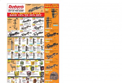 Dunham's Sports Weekly Ad September 5 to September 10