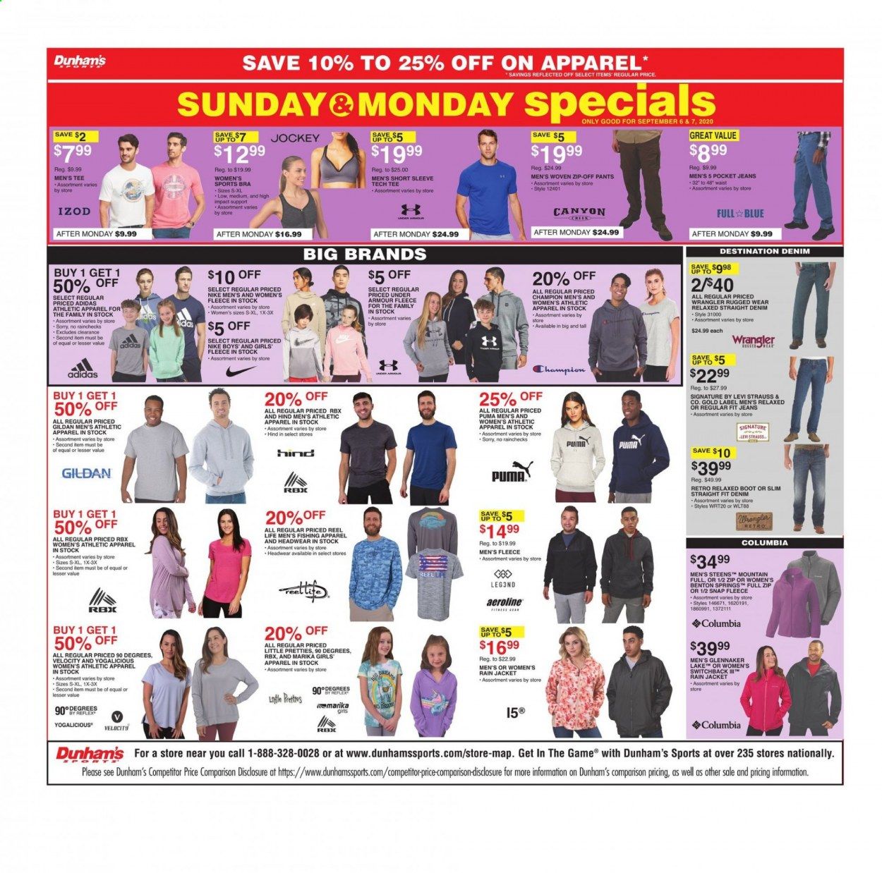 Dunham's Sports Weekly Ad September 5 to September 10