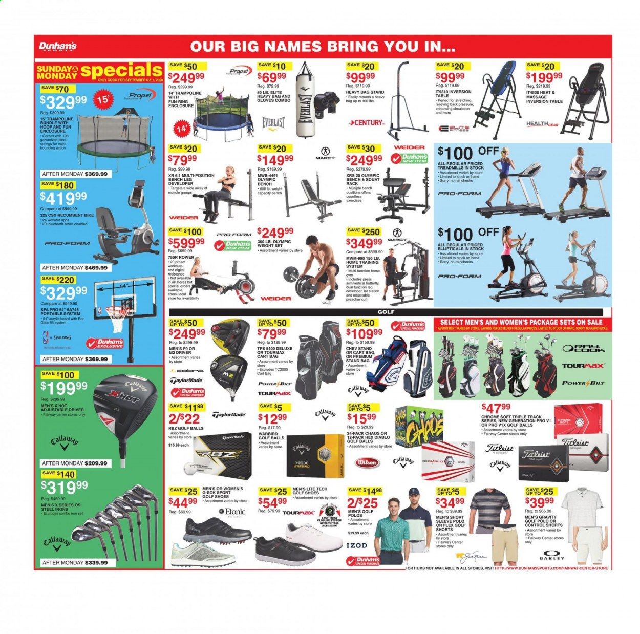 Dunham's Sports Weekly Ad September 5 to September 10