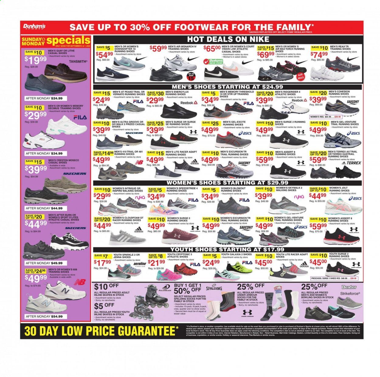 Dunham's Sports Weekly Ad September 5 to September 10