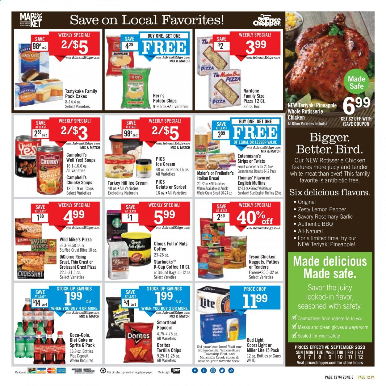 Price Chopper (PA) Weekly Ad September 6 to September 12