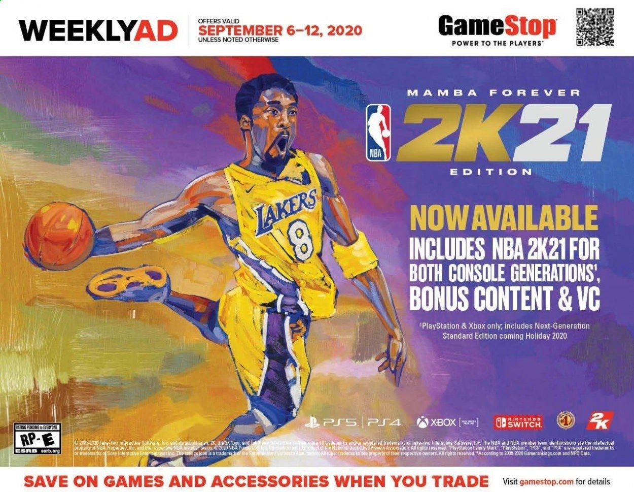 GameStop Weekly Ad September 6 to September 12