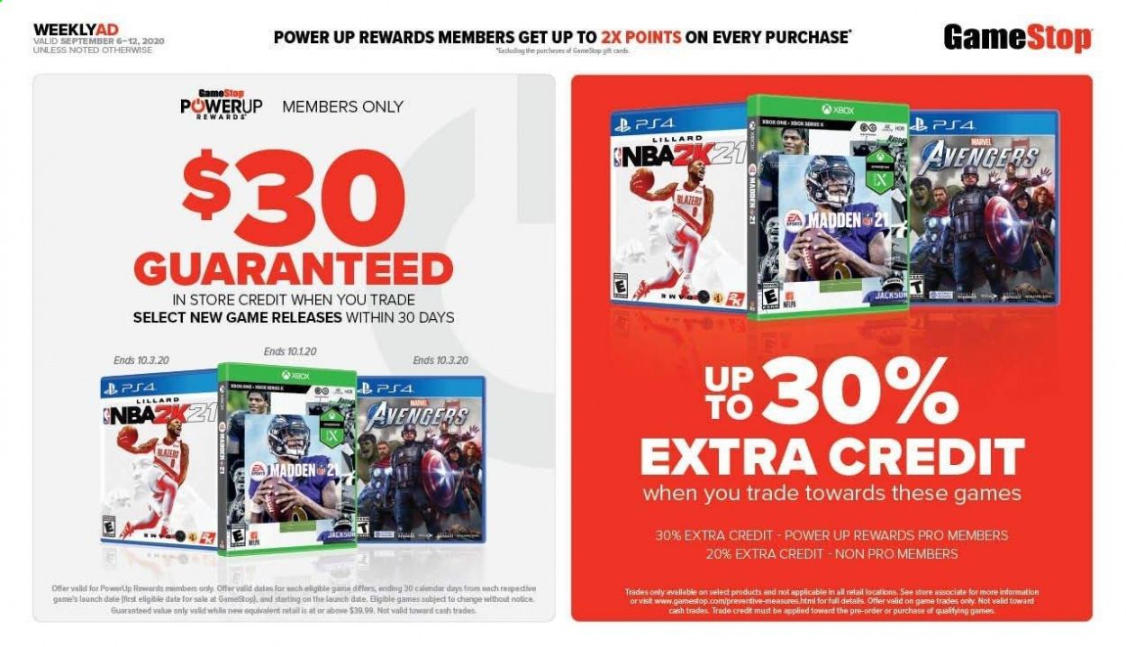 GameStop Weekly Ad September 6 to September 12