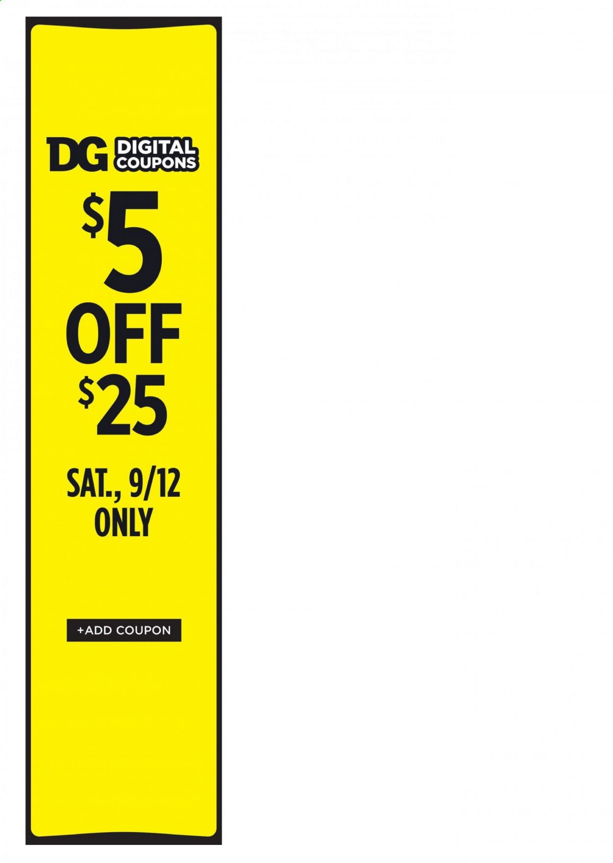 Dollar General Weekly Ad September 6 to September 12