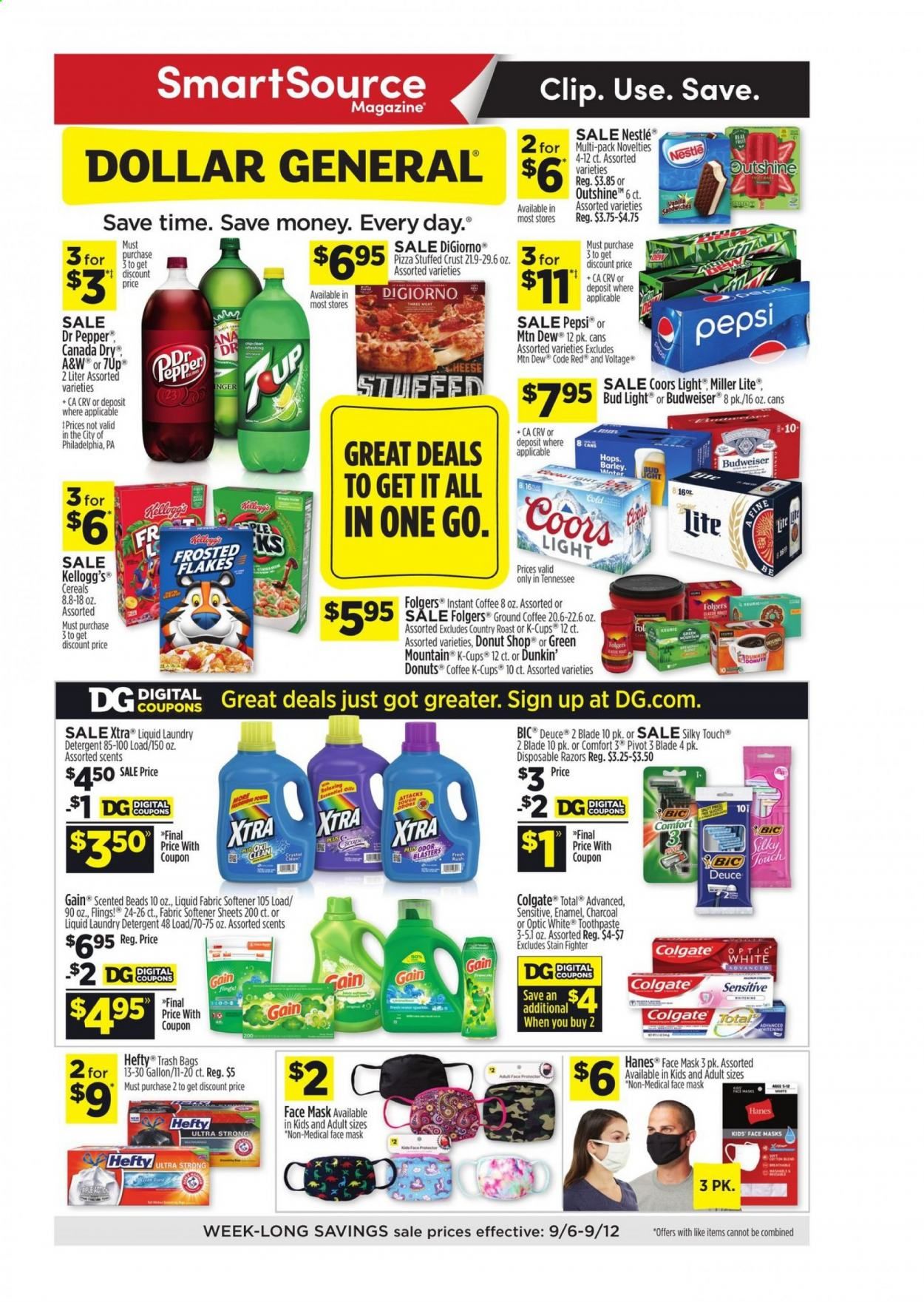 Dollar General (TN) Weekly Ad September 6 to September 12