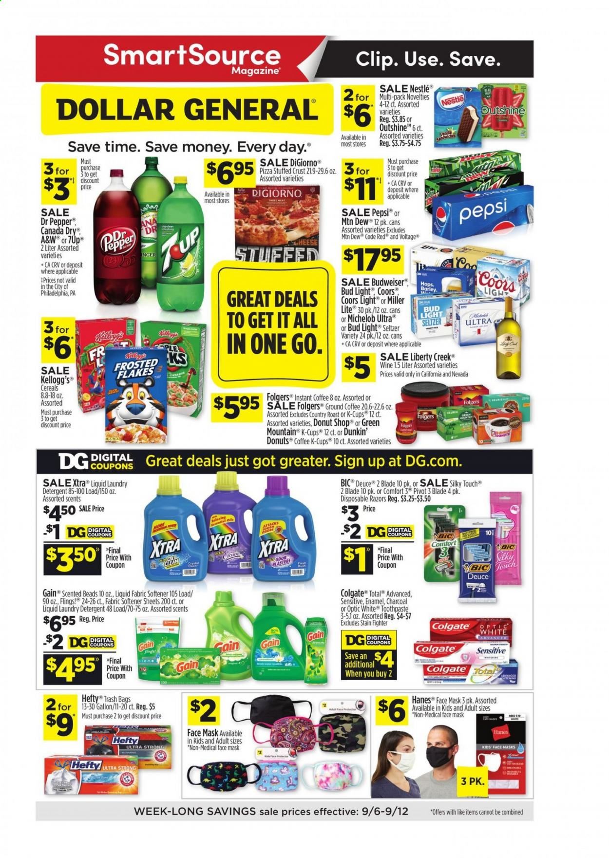 Dollar General (CA) Weekly Ad September 6 to September 12