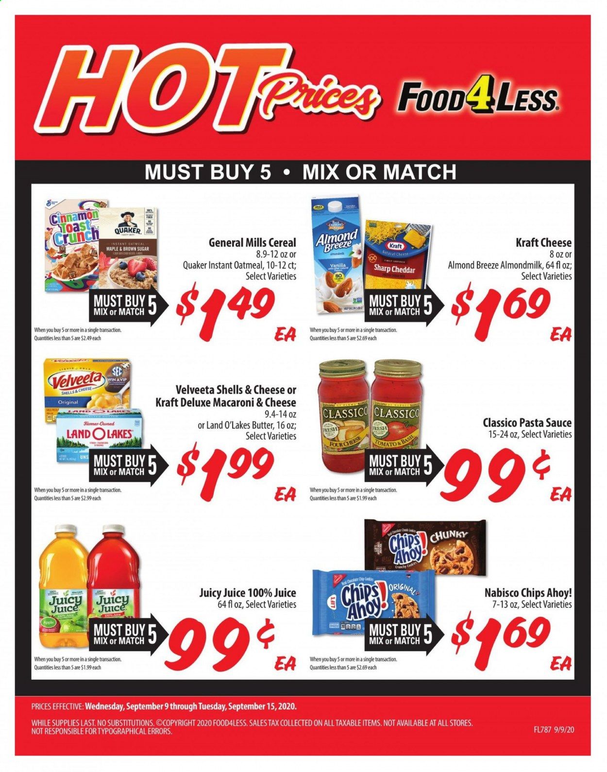 Food 4 Less (IN) Weekly Ad September 9 to September 15