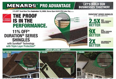 Menards Weekly Ad September 6 to September 12