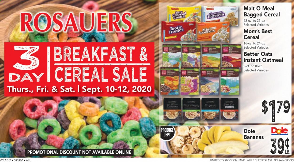 Rosauers Weekly Ad September 10 to September 12