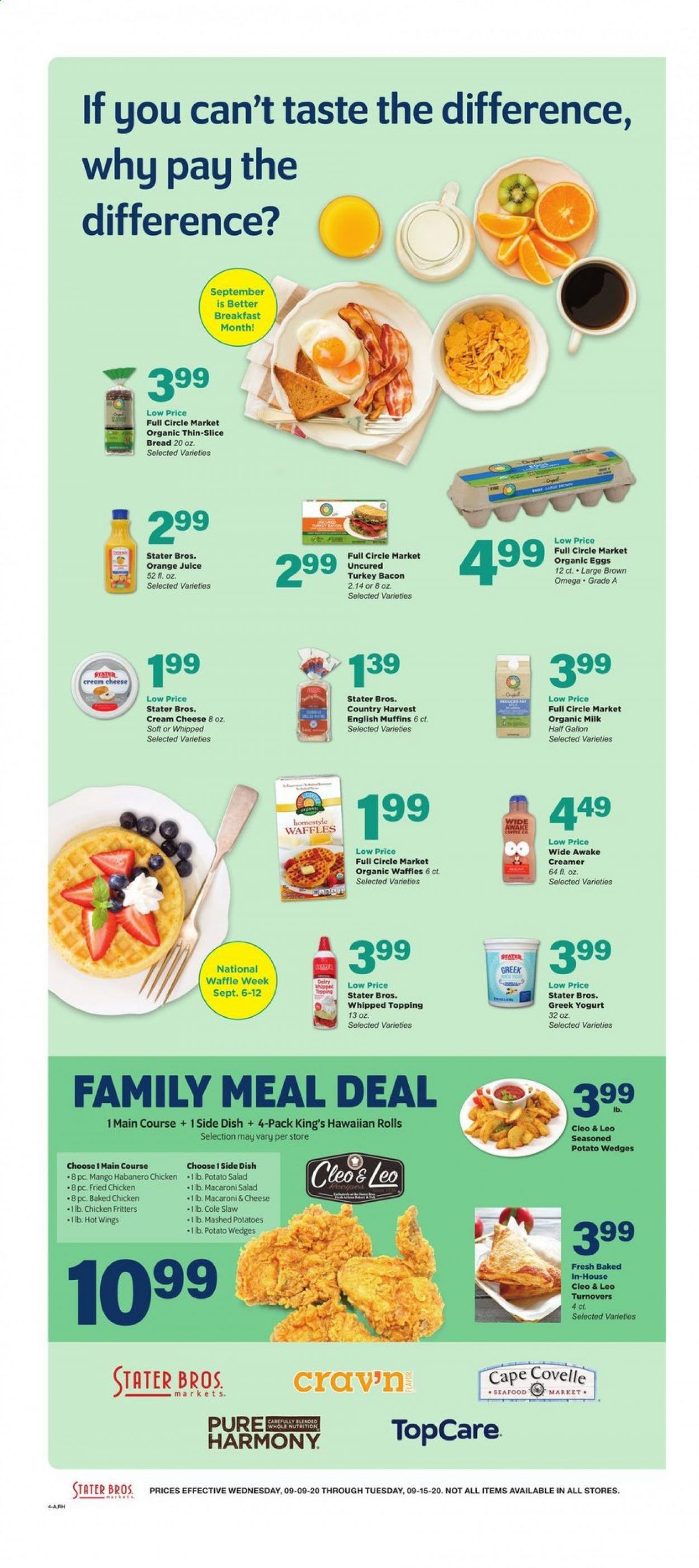 Stater Bros. Weekly Ad September 9 to September 15