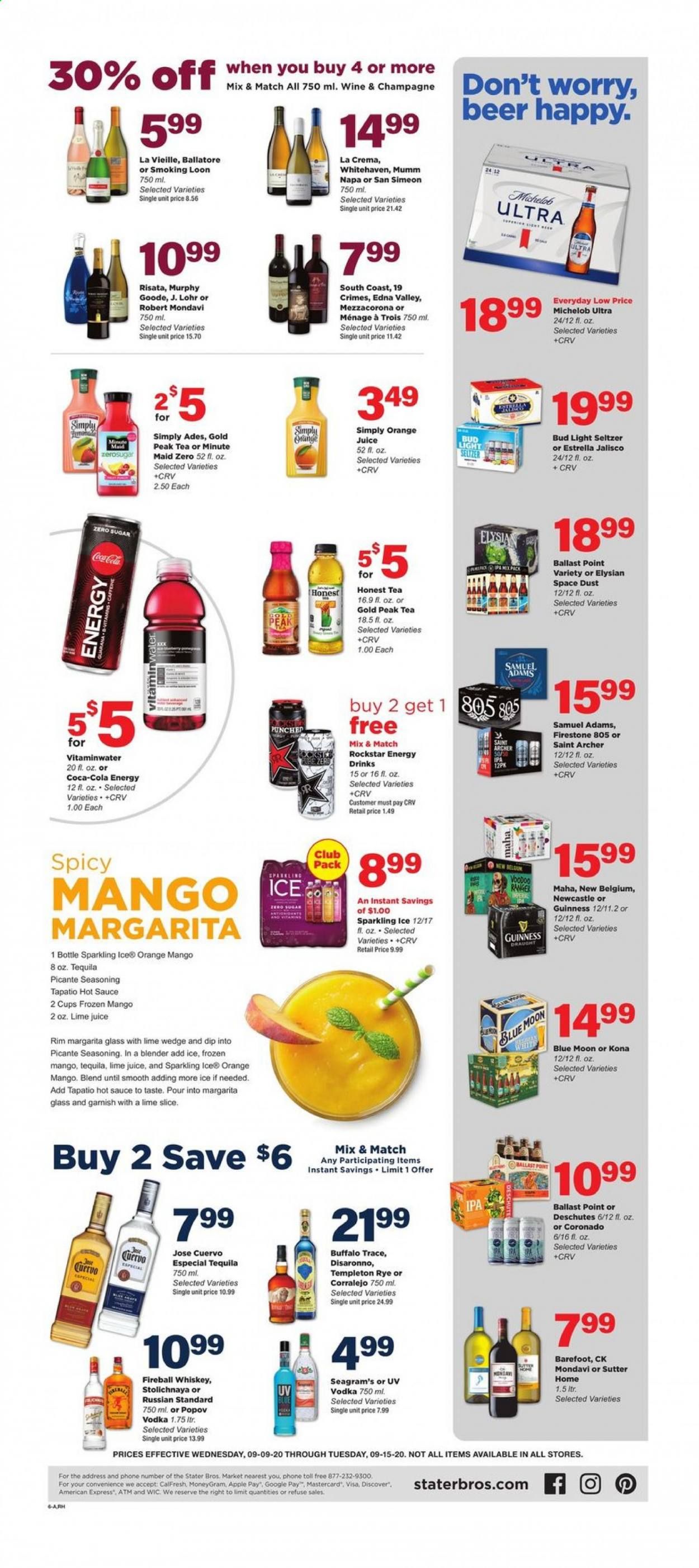 Stater Bros. Weekly Ad September 9 to September 15