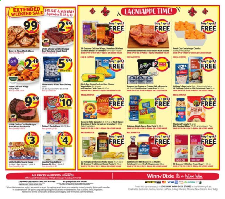 Winn Dixie Weekly Ad September 9 to September 15
