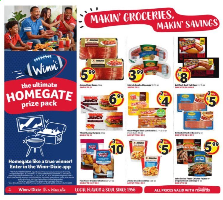 Winn Dixie Weekly Ad September 9 to September 15