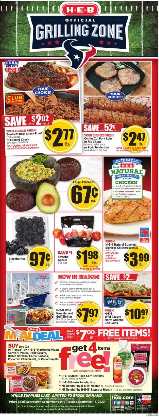 H-E-B Weekly Ad September 9 to September 15