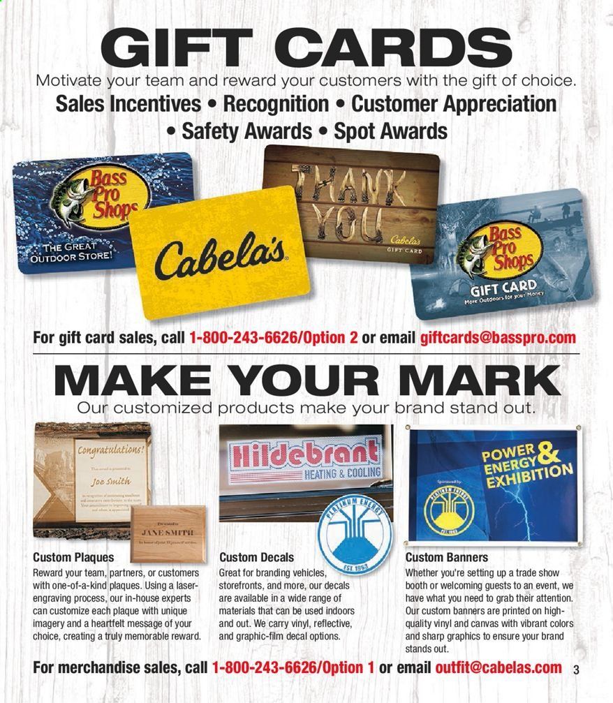 Cabela's Weekly Ad September 9 to December 26