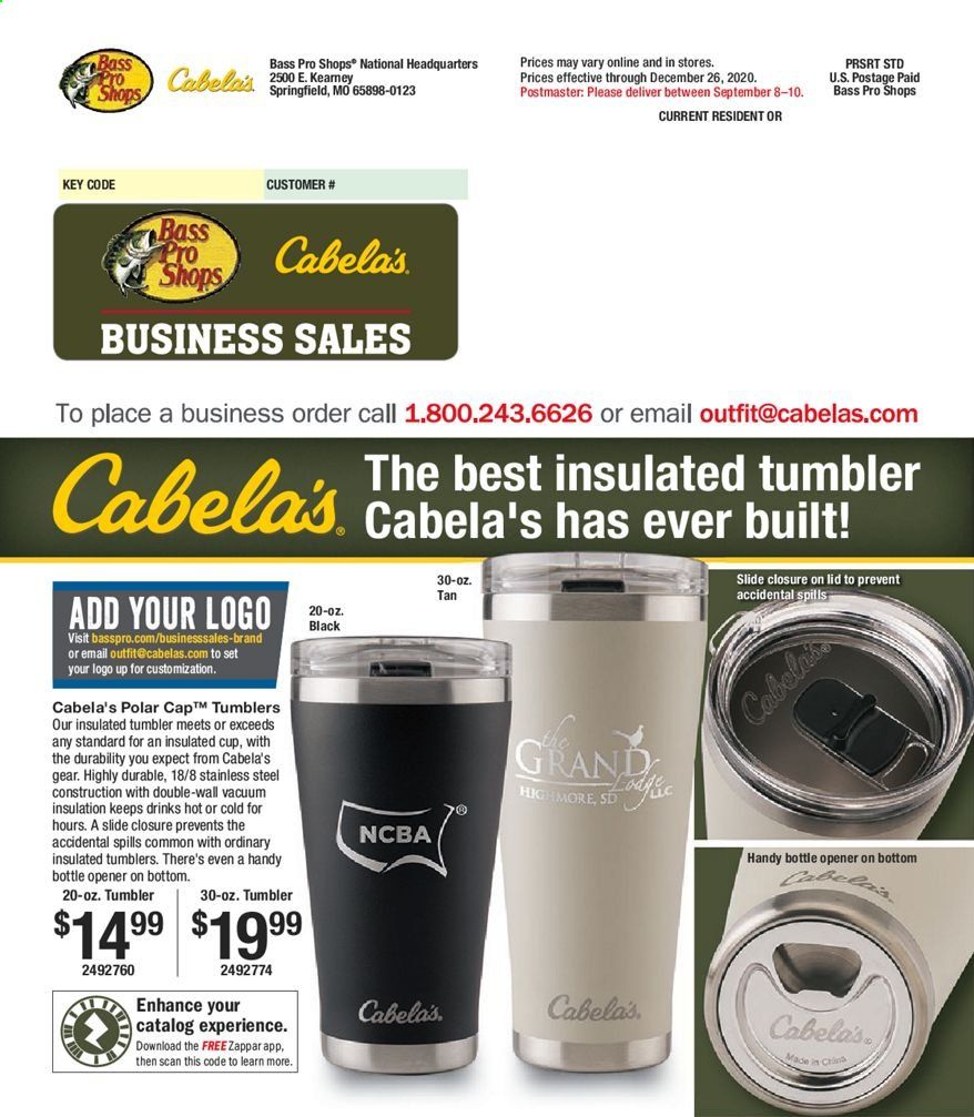 Cabela's Weekly Ad September 9 to December 26