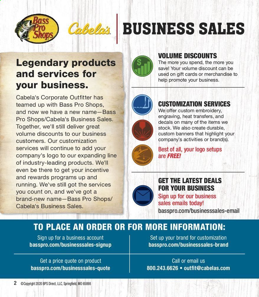 Bass Pro Shops Weekly Ad September 9 to December 26