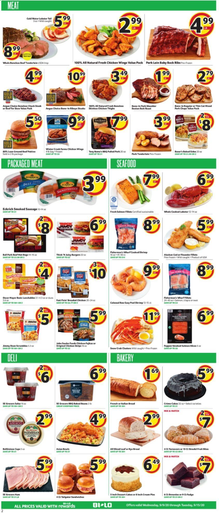 BI-LO Weekly Ad September 9 to September 15