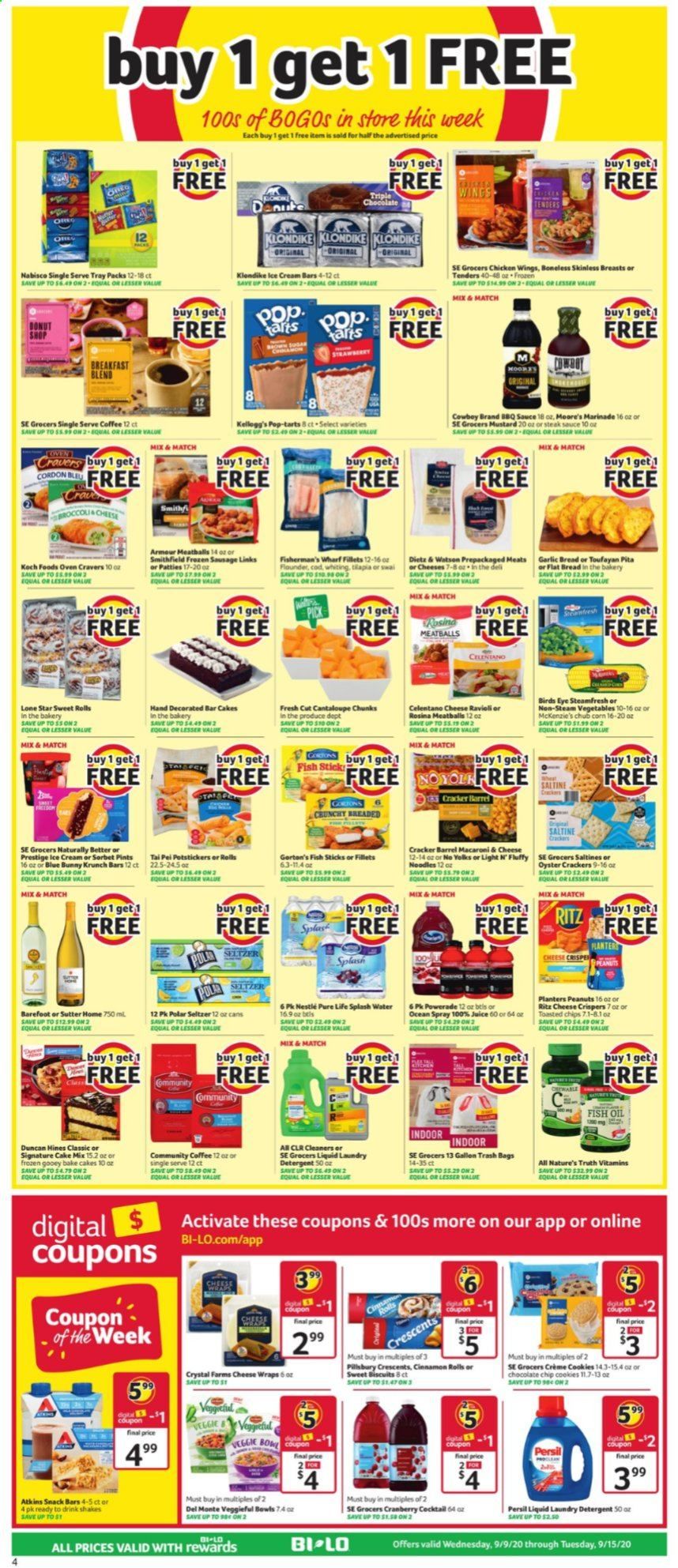 BI-LO Weekly Ad September 9 to September 15