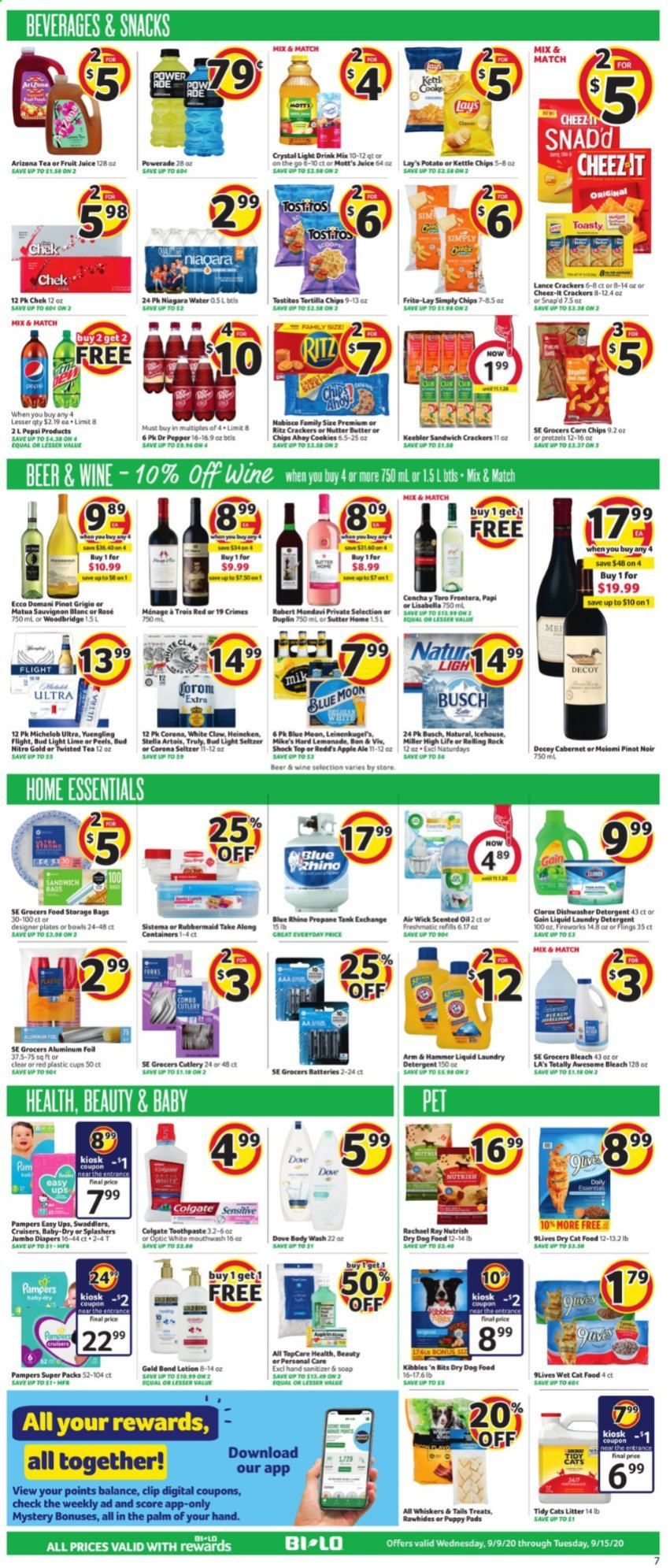 BI-LO Weekly Ad September 9 to September 15