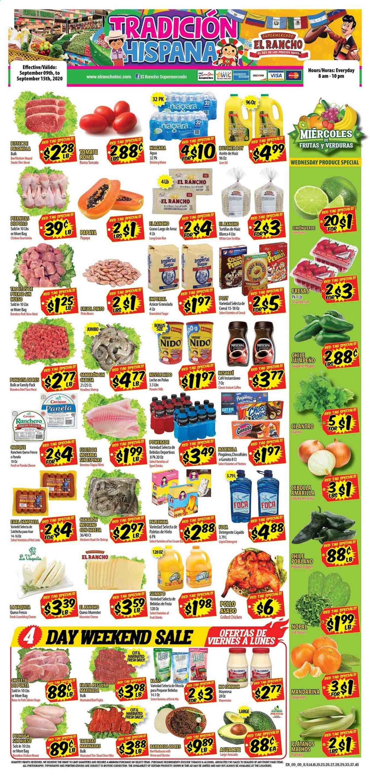 El Rancho Weekly Ad September 9 to September 15