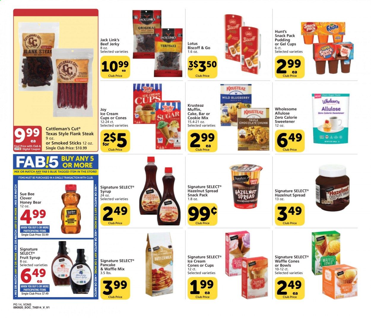 Vons Weekly Ad September 9 to September 29