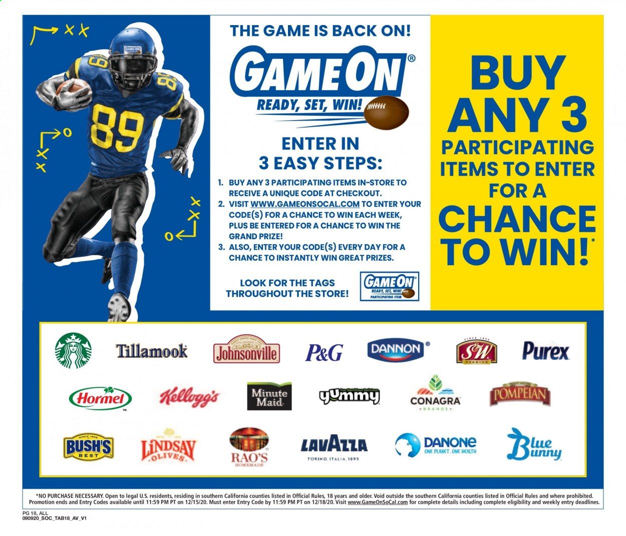 Vons Weekly Ad September 9 to September 29