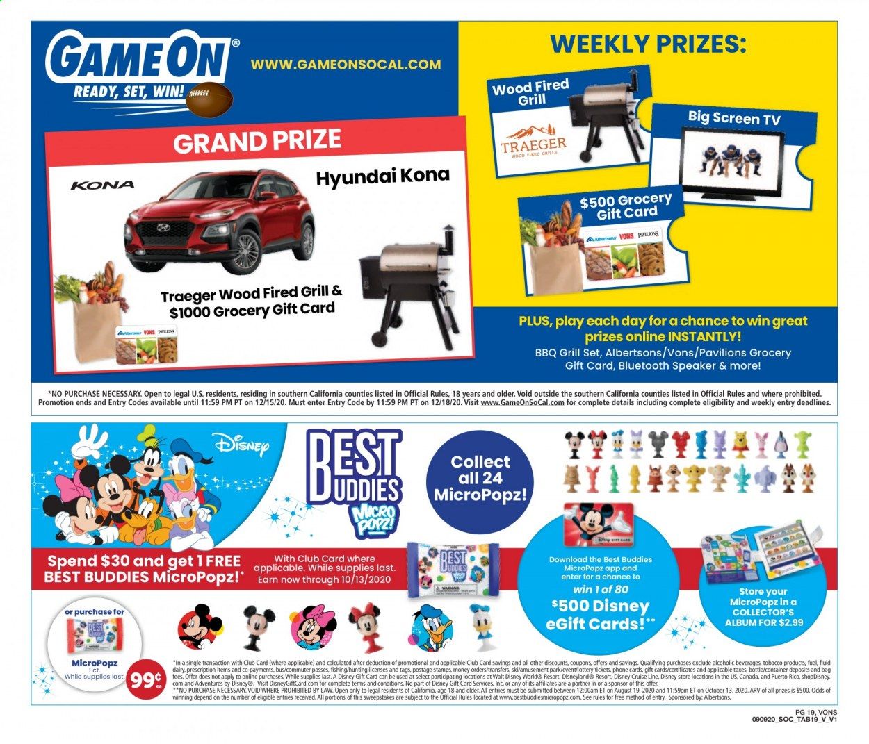 Vons Weekly Ad September 9 to September 29