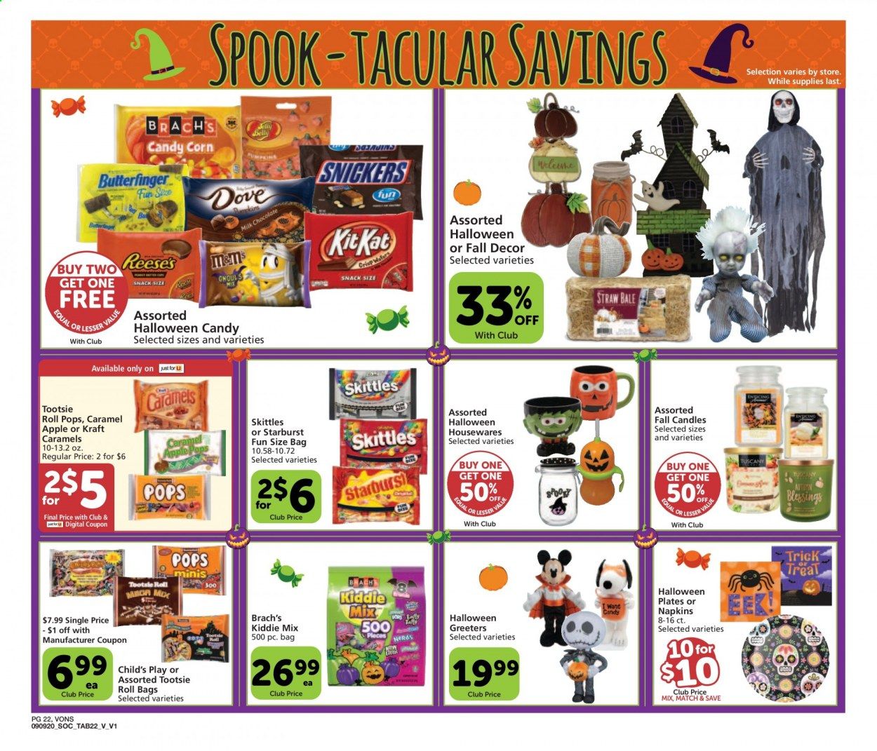 Vons Weekly Ad September 9 to September 29