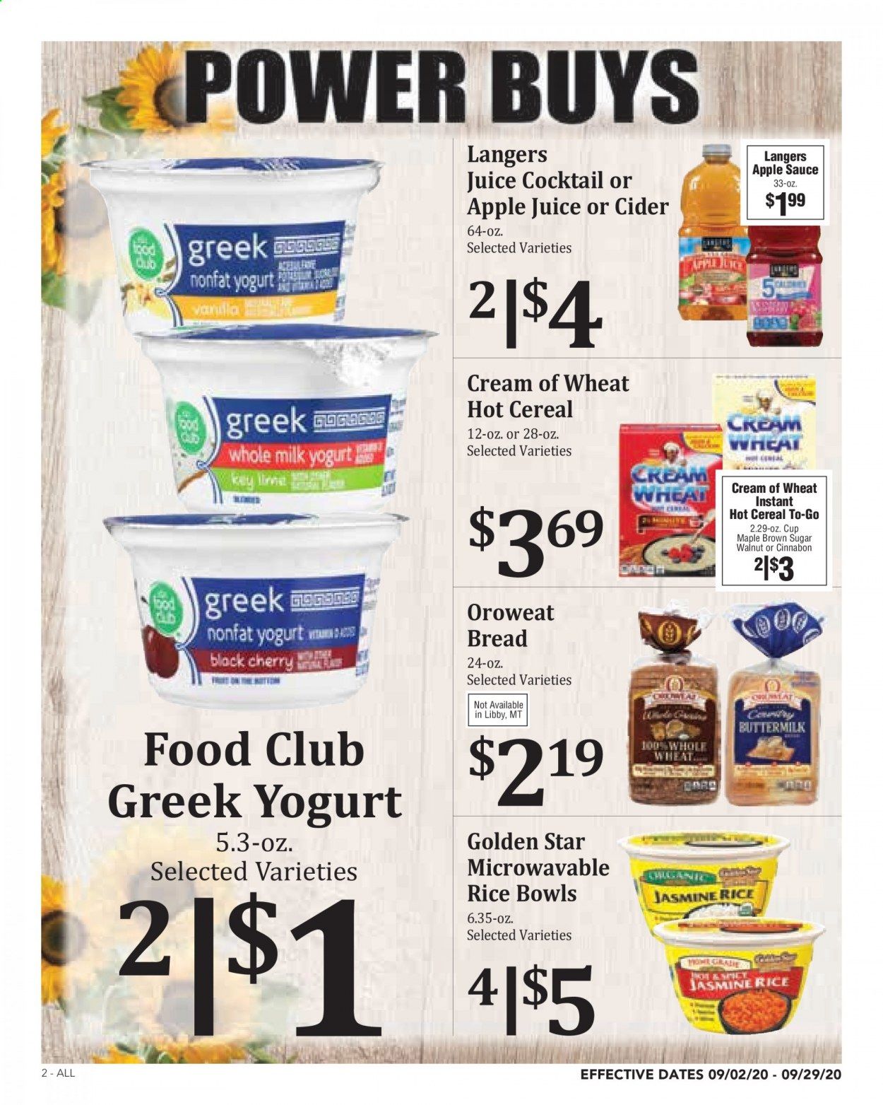 Rosauers Weekly Ad September 2 to September 29