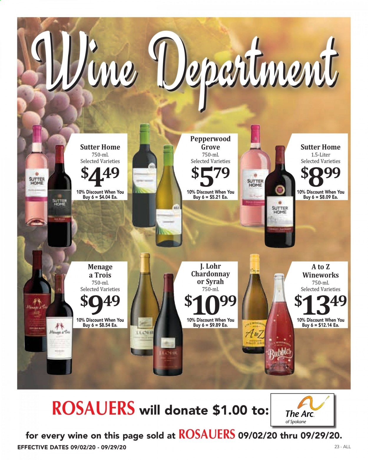 Rosauers Weekly Ad September 2 to September 29