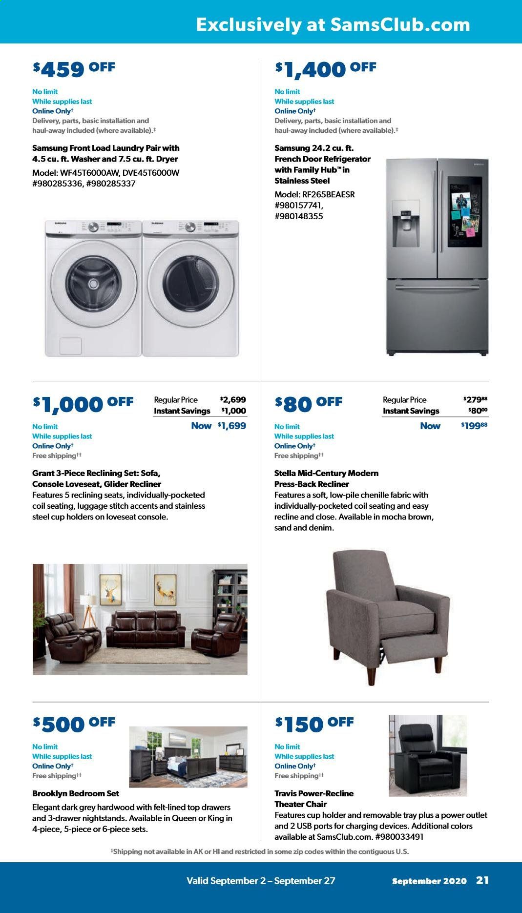 Sam's Club Weekly Ad September 2 to September 27