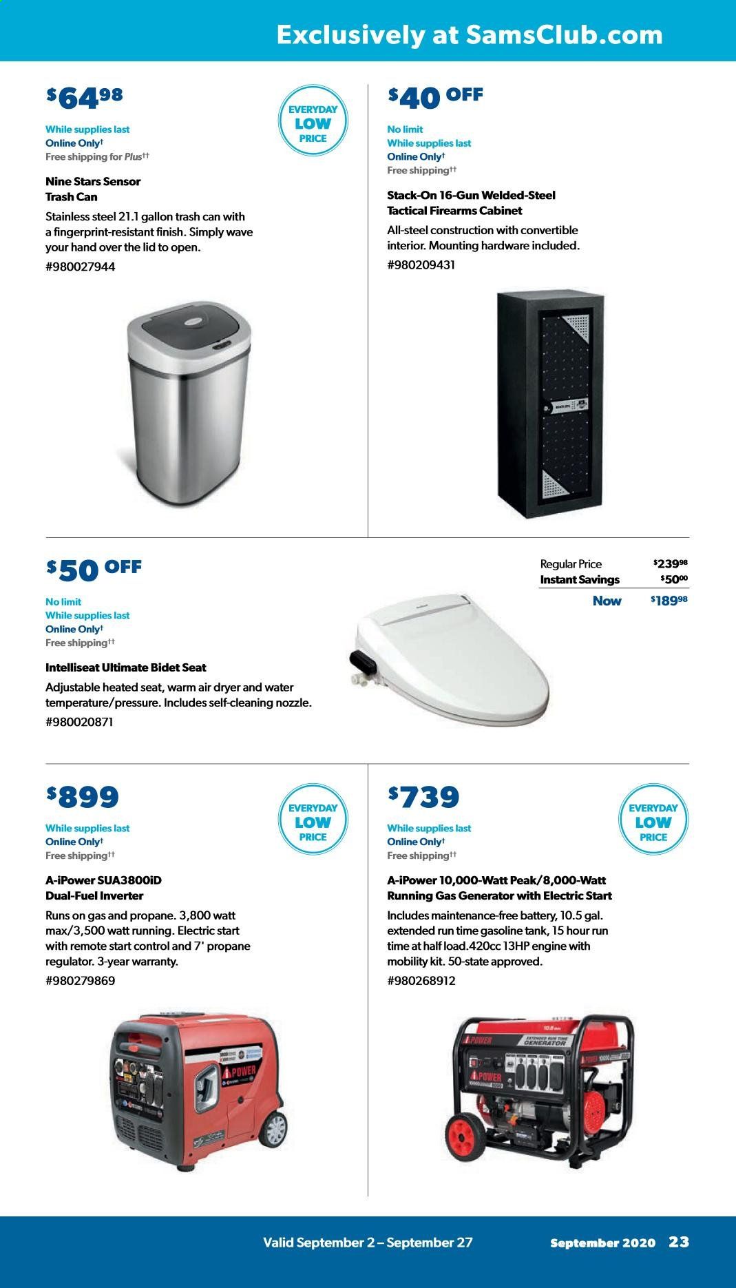 Sam's Club Weekly Ad September 2 to September 27