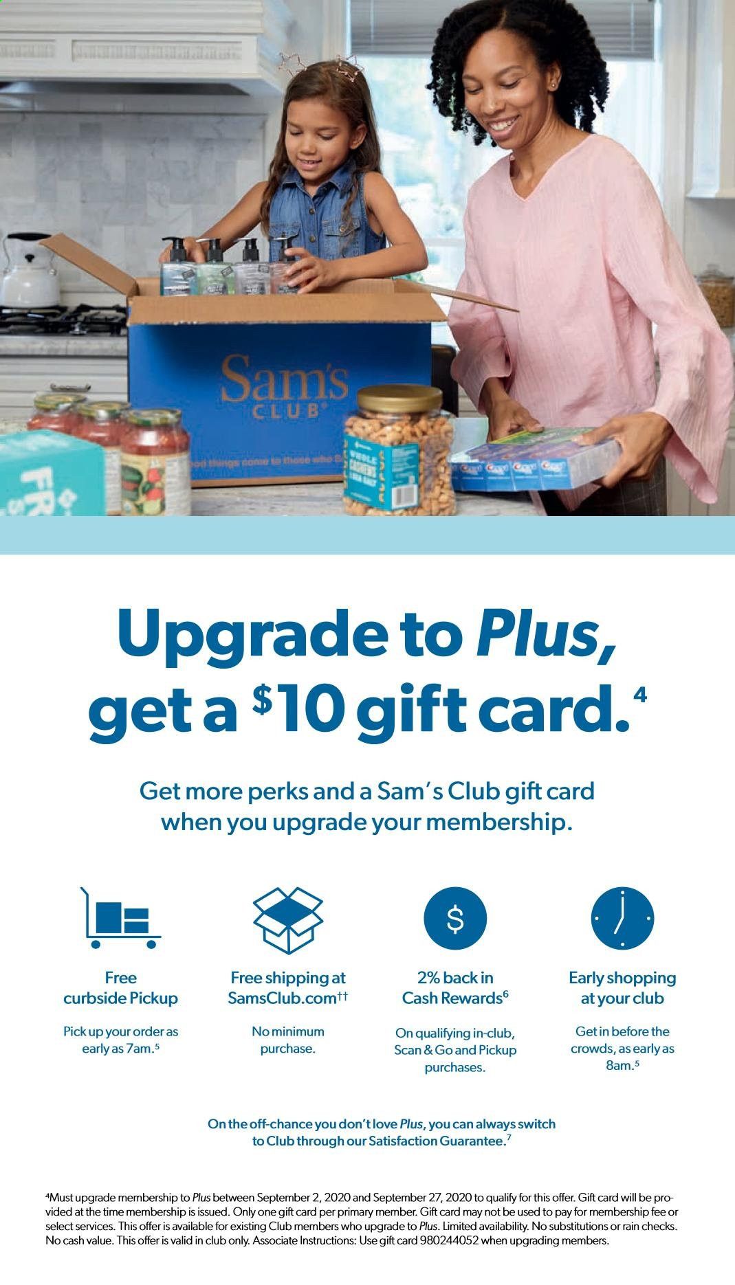 Sam's Club Weekly Ad September 2 to September 27
