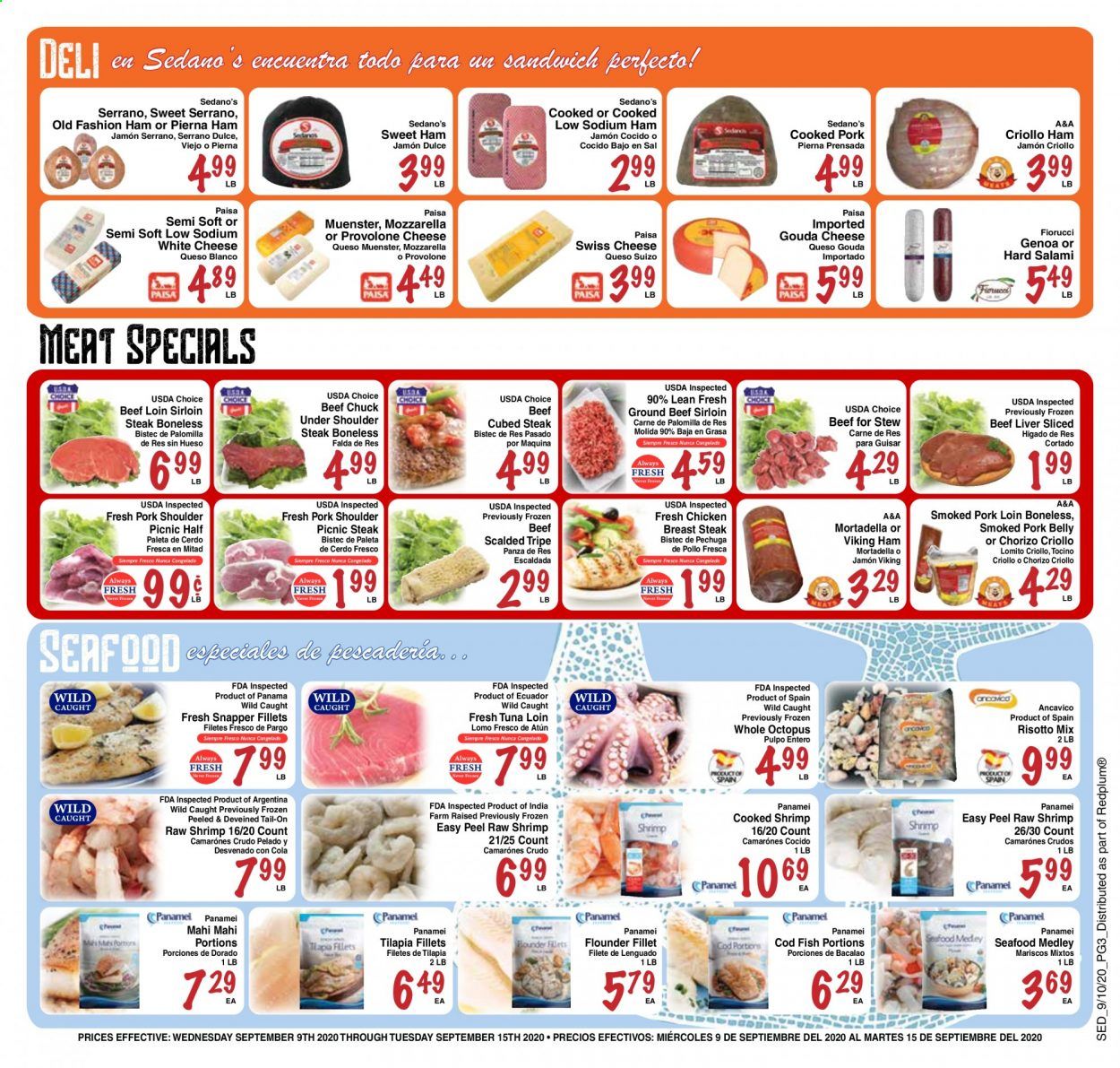 Sedano's Weekly Ad September 9 to September 15