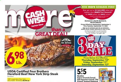 Cash Wise (MN, ND) Weekly Ad September 9 to September 15
