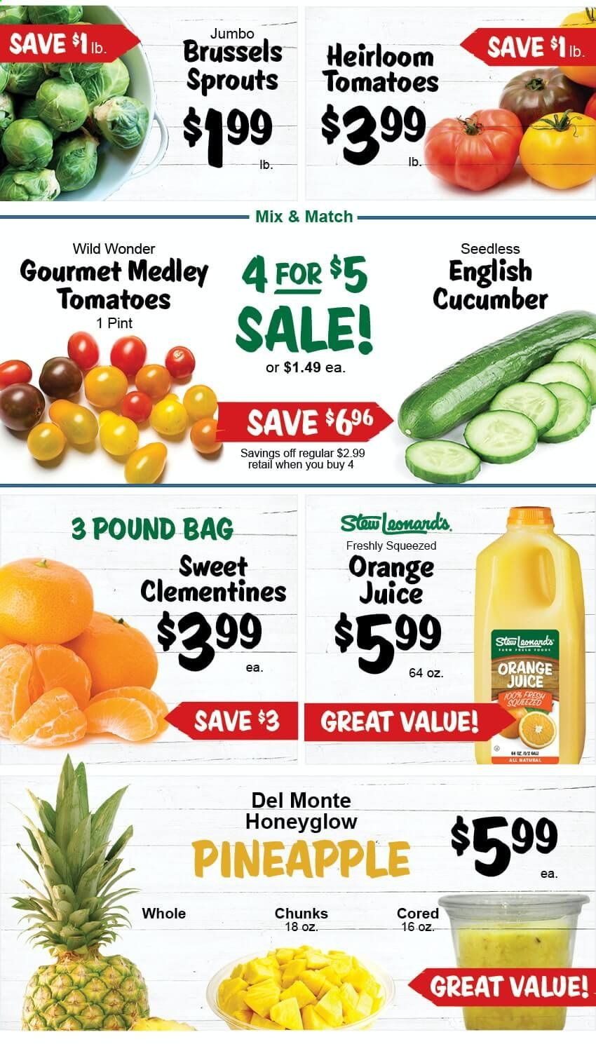 Stew Leonard's Weekly Ad September 9 to September 15